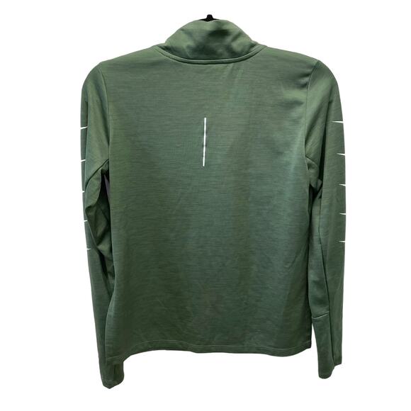 Nike Running Repeat Swoosh Green Dri Fit Half Zip Size Small - Picture 2 of 7